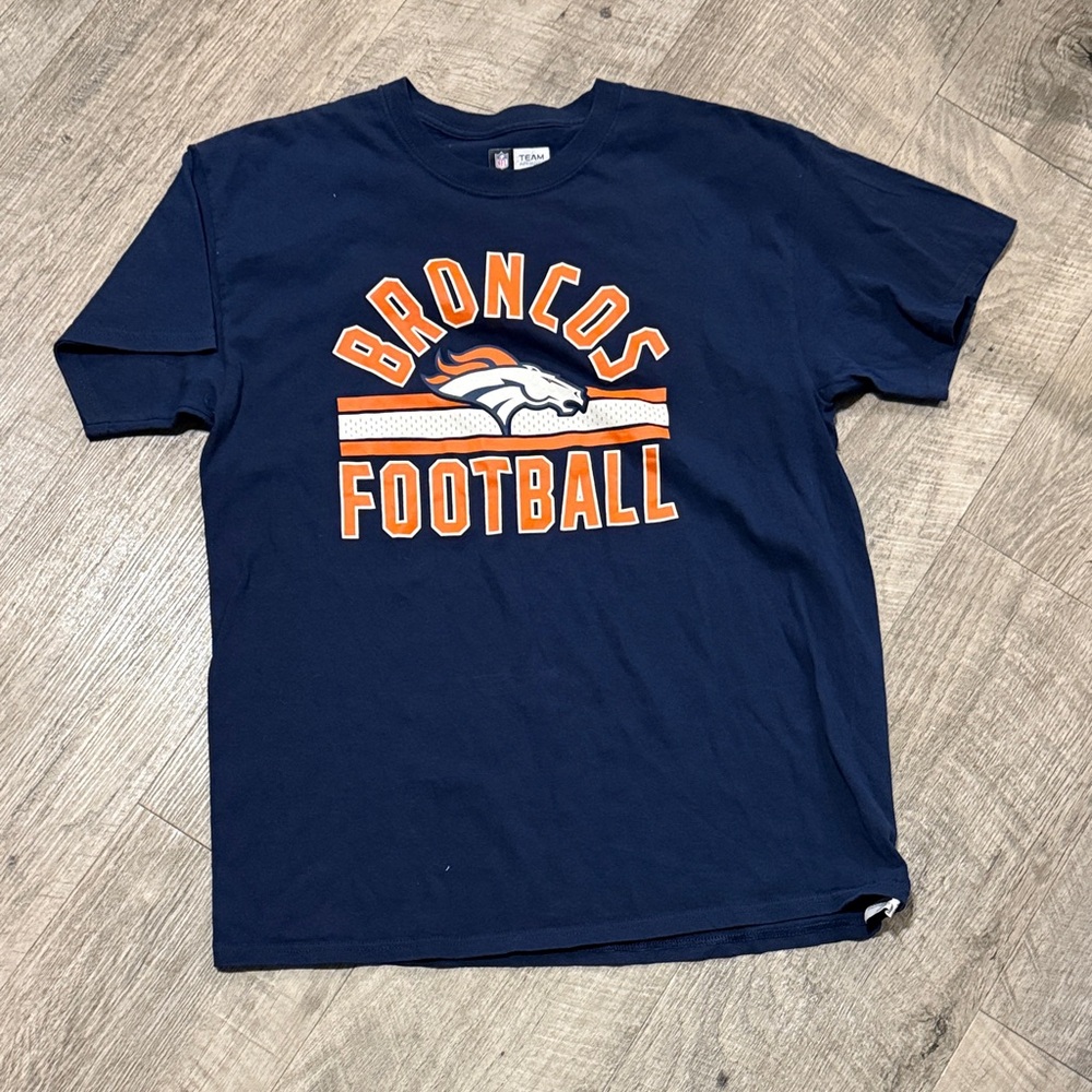 NFL Broncos Navy and Orange T-Shirt